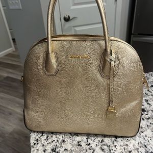 Michael Kors Gold Leather Bag